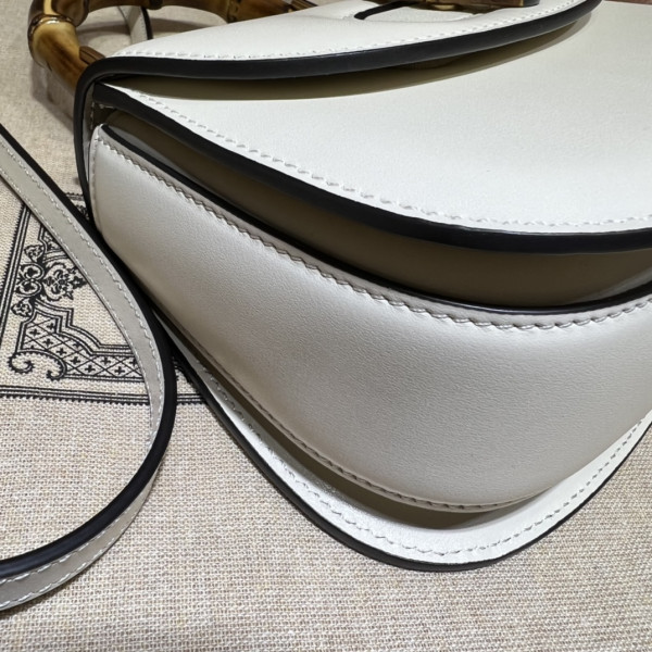 G*u*i mini top handle bag with bamboo