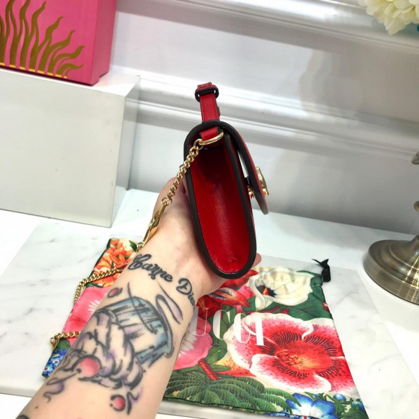 G*u*i zumi smooth leather mini shoulder bag