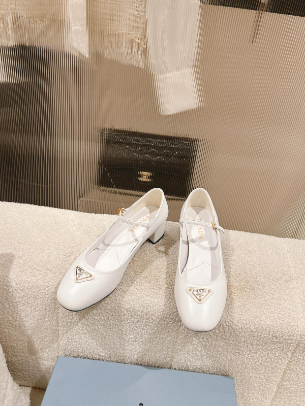 Pra*a nappa leather mary jane pumps