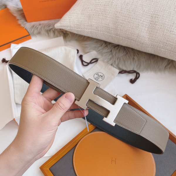 H**mes belt-silver/gold