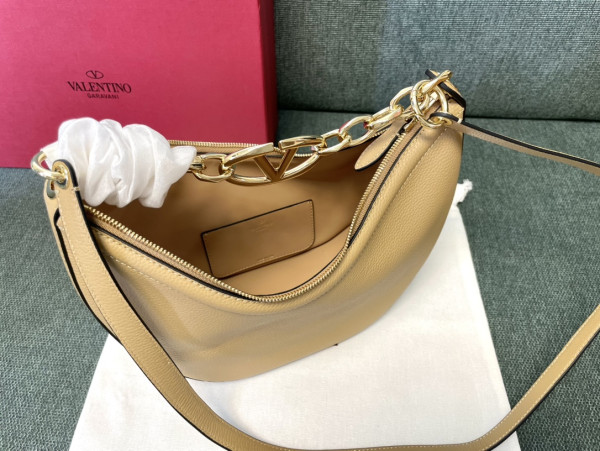 VALENTINO Small Vlogo Moon Hobo Bag - 29*23*11CM