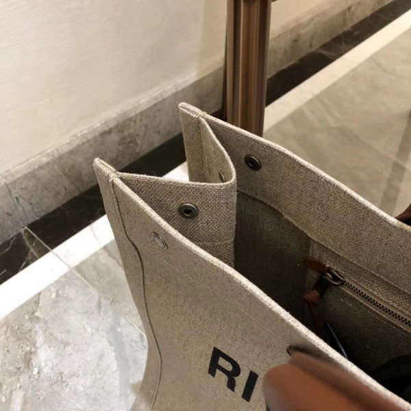 Y*L rive gauche tote bag in printed linen and leather