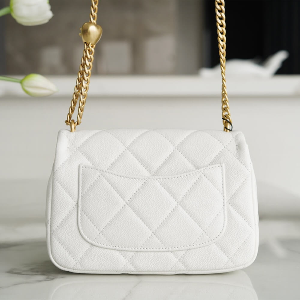 Ch*el love gold ball chain shoulder bag