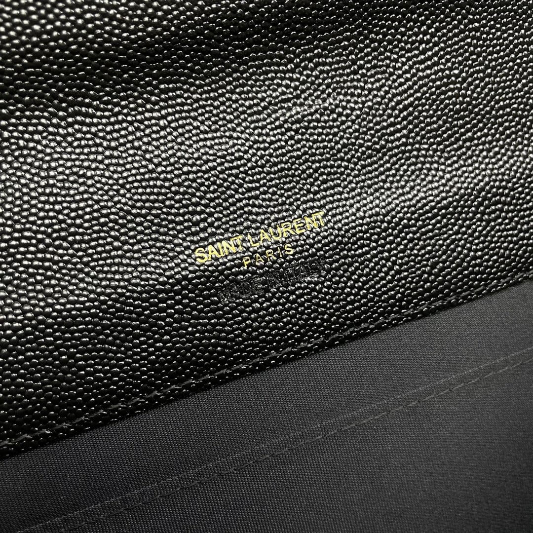YSL CASSANDRE matelassé leather flap clutch