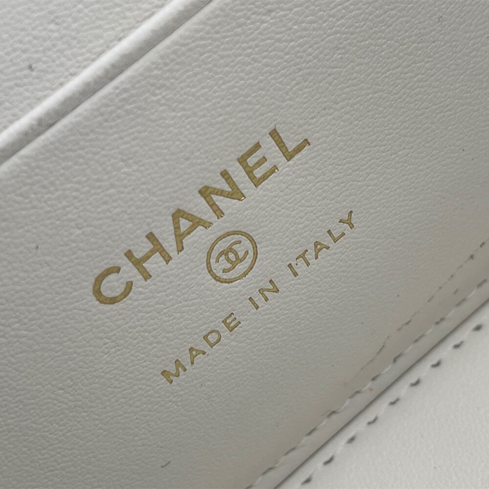 Ch*el long box cosmetic bag