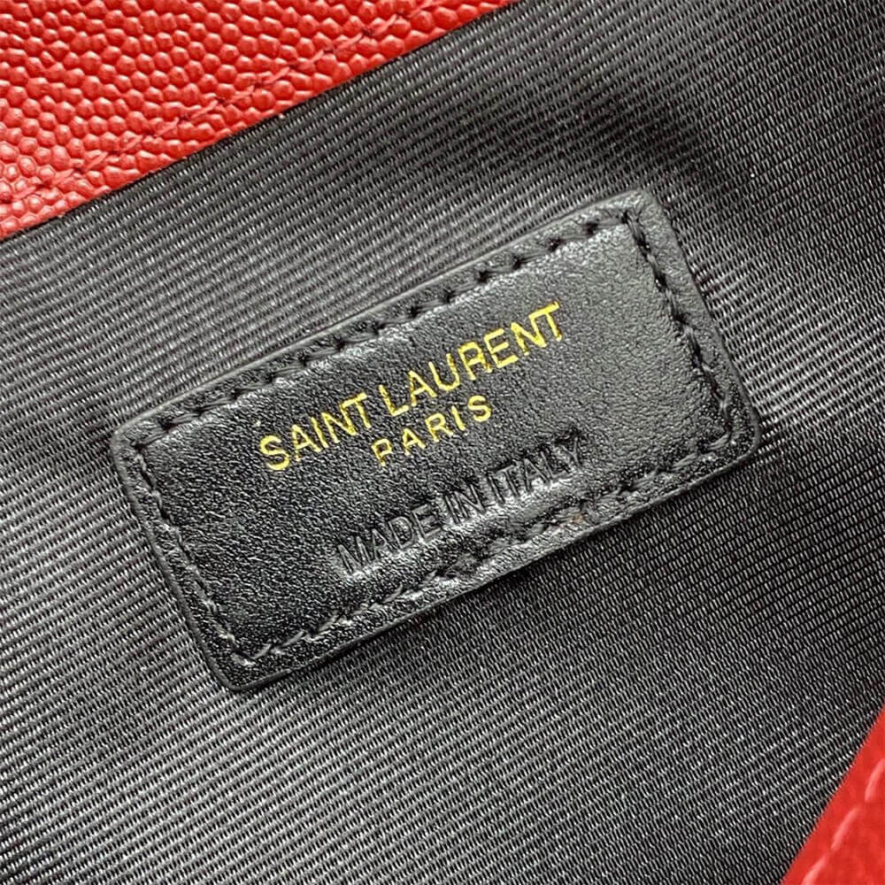 YSL UPTOWN POUCH IN GRAIN DE POUDRE EMBOSSED LEATHER