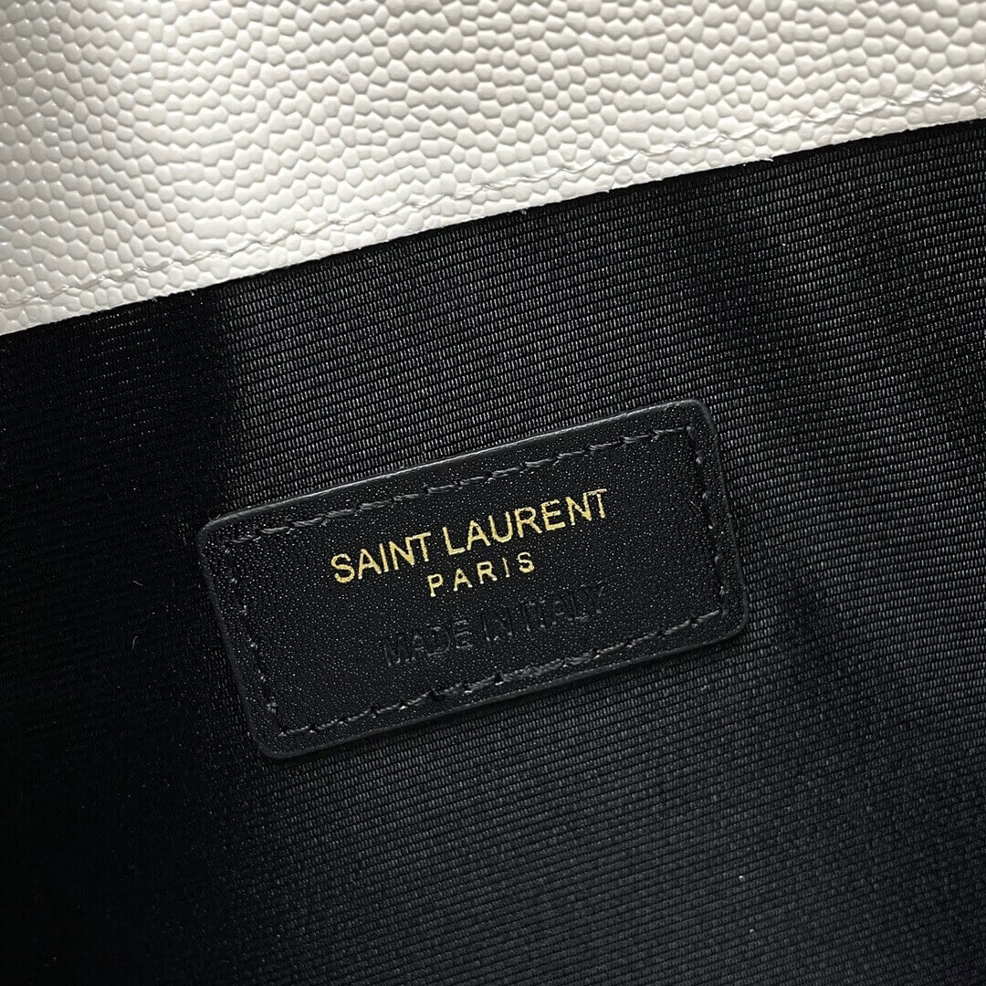 YSL UPTOWN POUCH IN GRAIN DE POUDRE EMBOSSED LEATHER