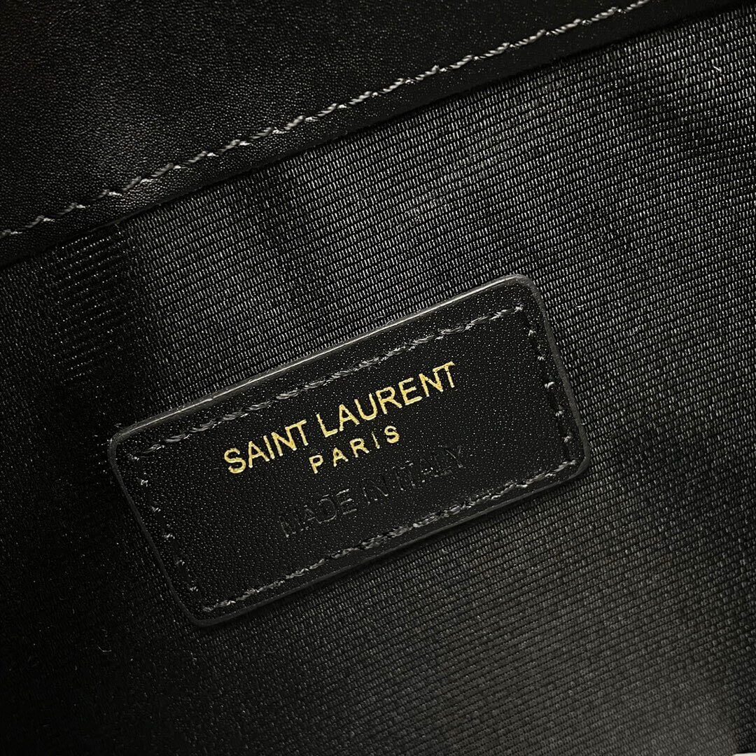 YSL UPTOWN POUCH IN GRAIN DE POUDRE EMBOSSED LEATHER