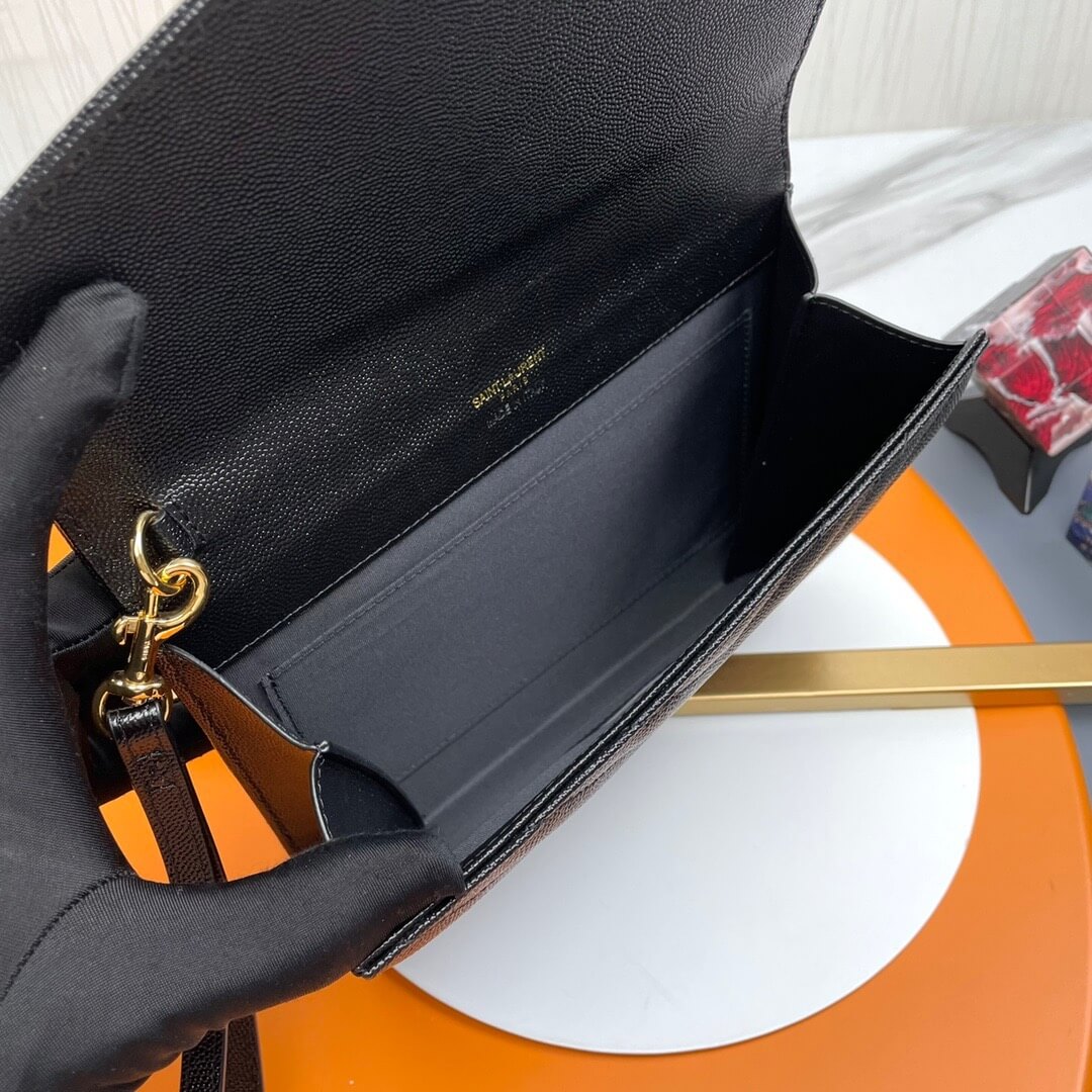 YSL CASSANDRE matelassé leather flap clutch