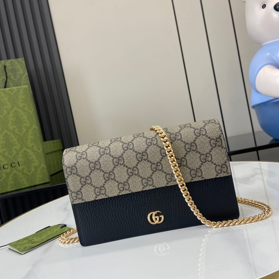GG Marmont two-tone mini chain bag