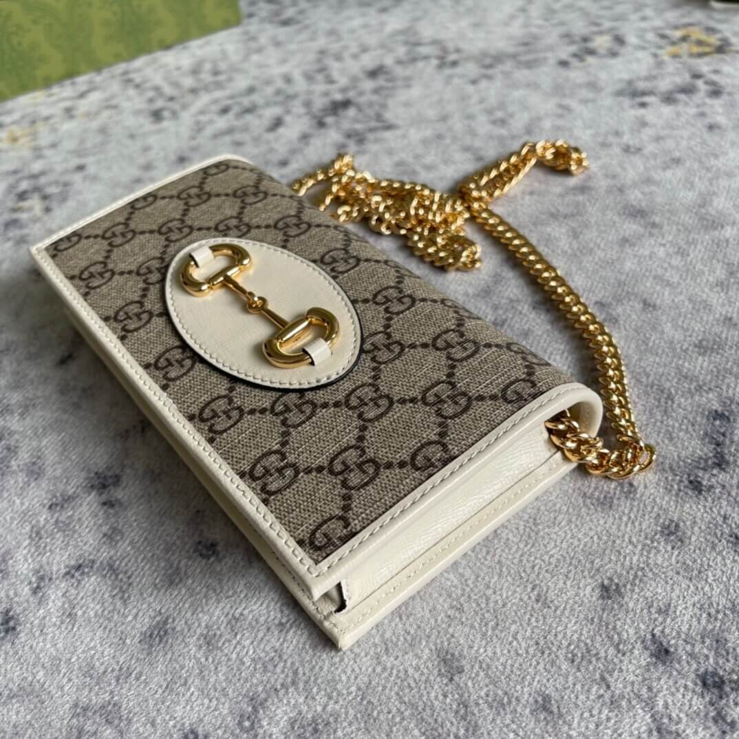 G*u*i horse buckle 1955 chain wallet