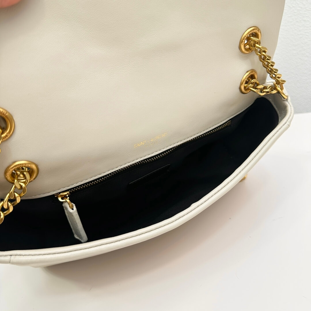 YSL CALYPSO small in plunged lambskin