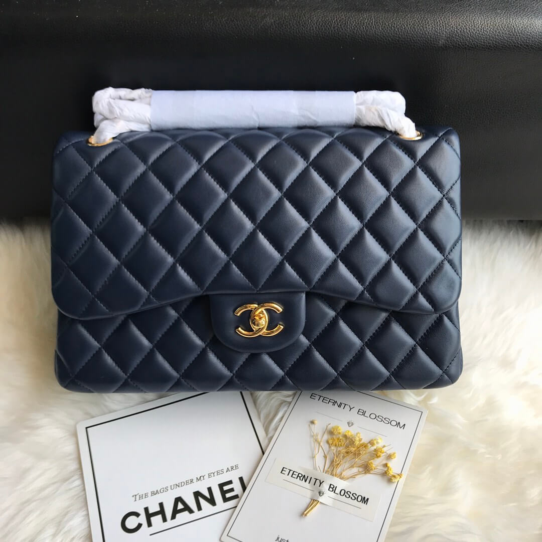 Ch*el large classic handbag(high-end grade)