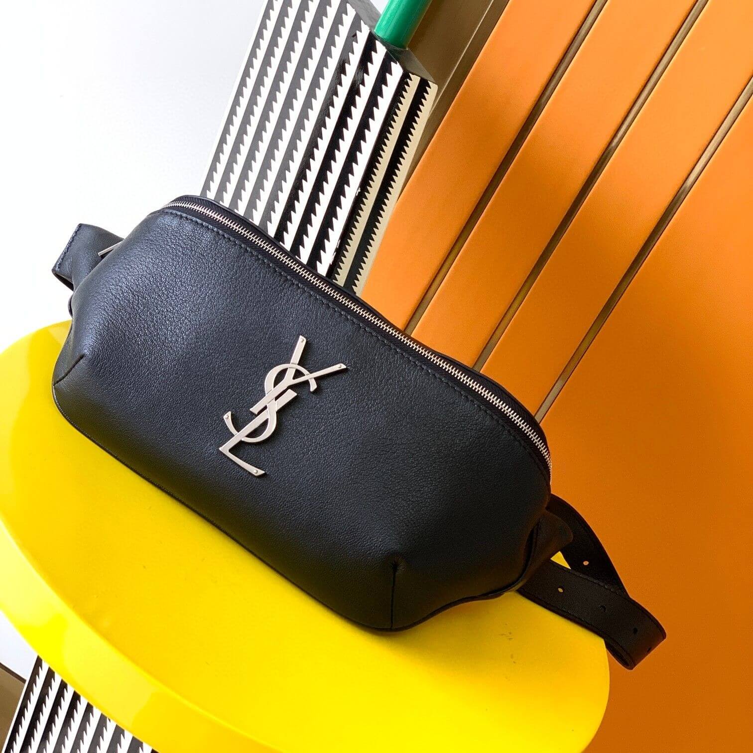 YSL CLASSIC MONOGRAM BELT BAG IN SOFT LAMBSKIN