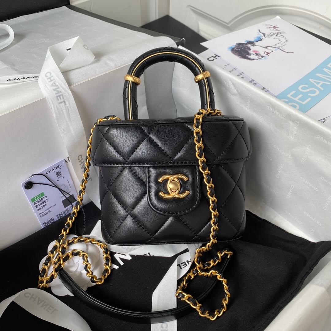 Ch*el 23s handle cosmetic bag(high-end grade)