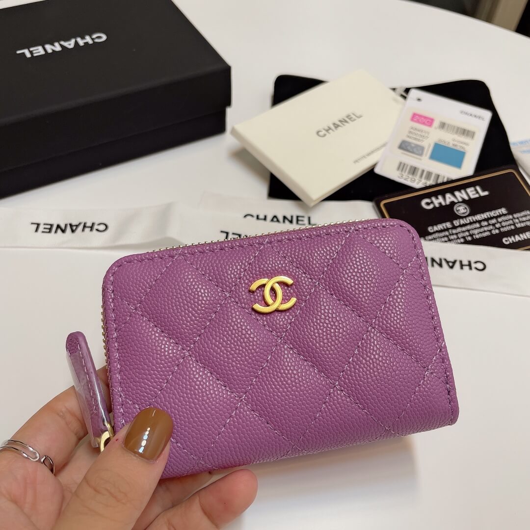 Ch*el classic zipper coin wallet
