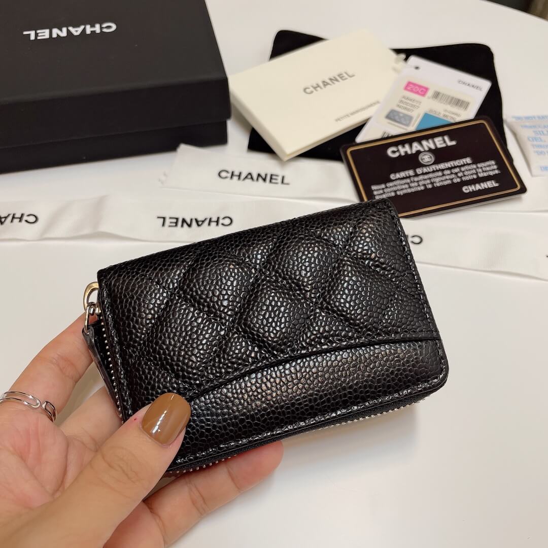 Ch*el classic zipper coin wallet