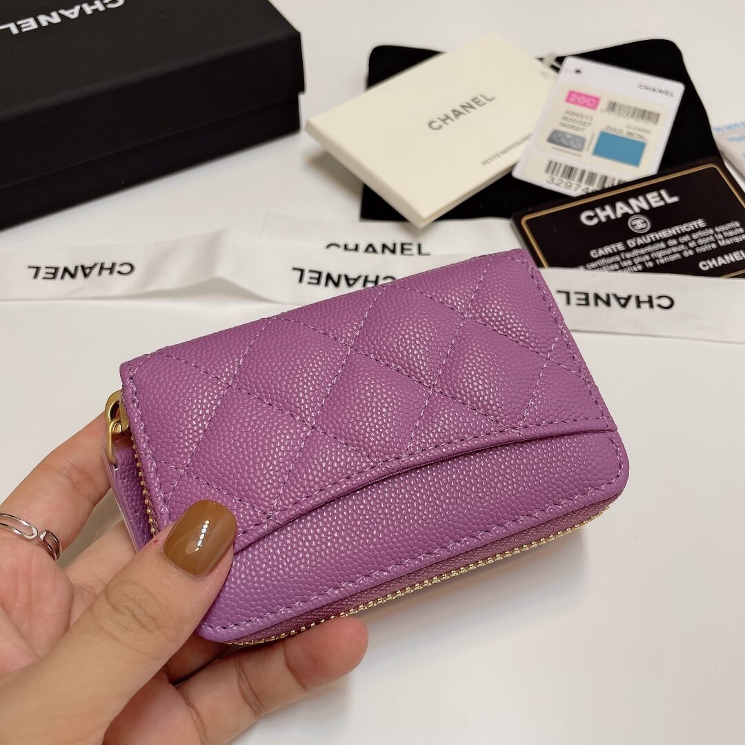 Ch*el classic zipper coin wallet