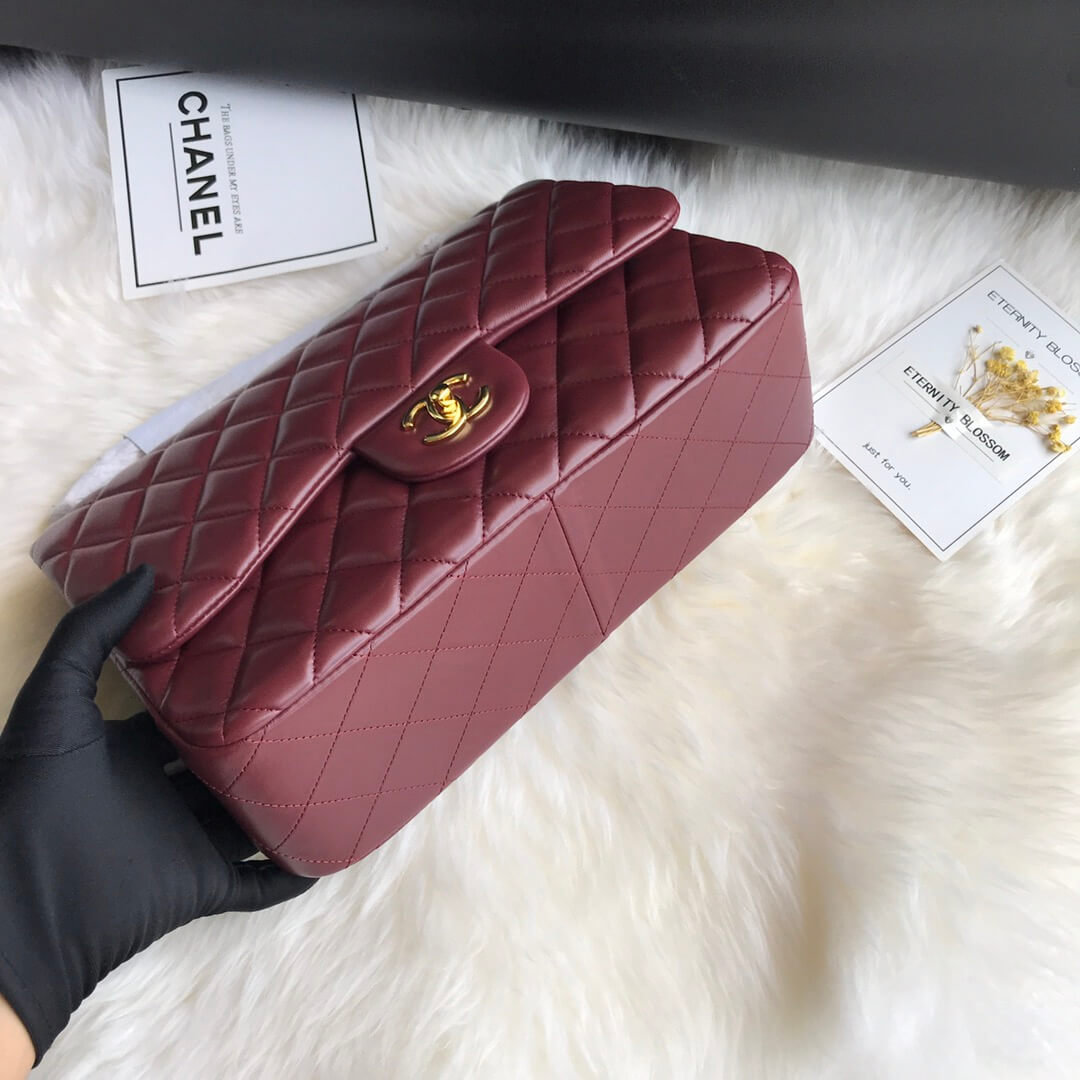 Ch*el large classic handbag(high-end grade)