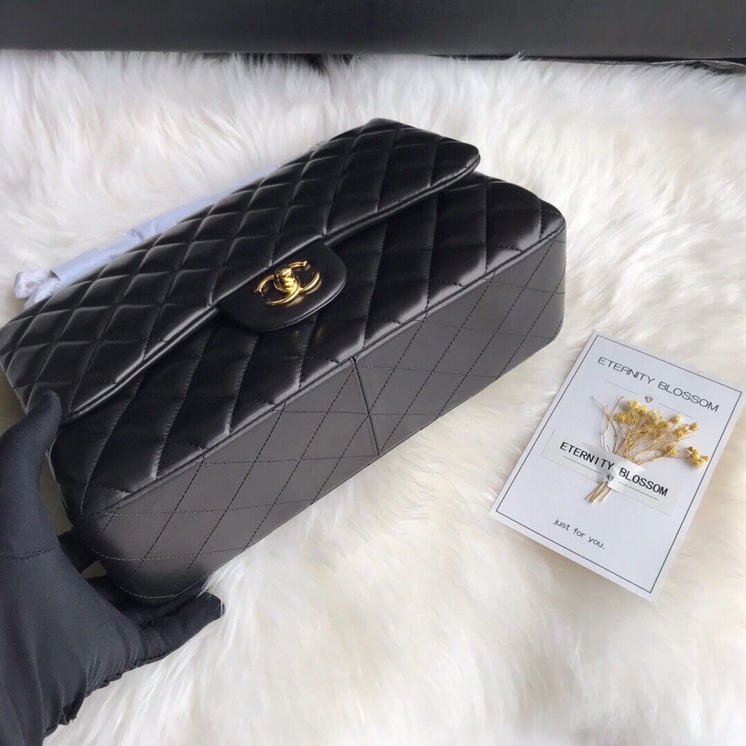 Ch*el large classic handbag(high-end grade)
