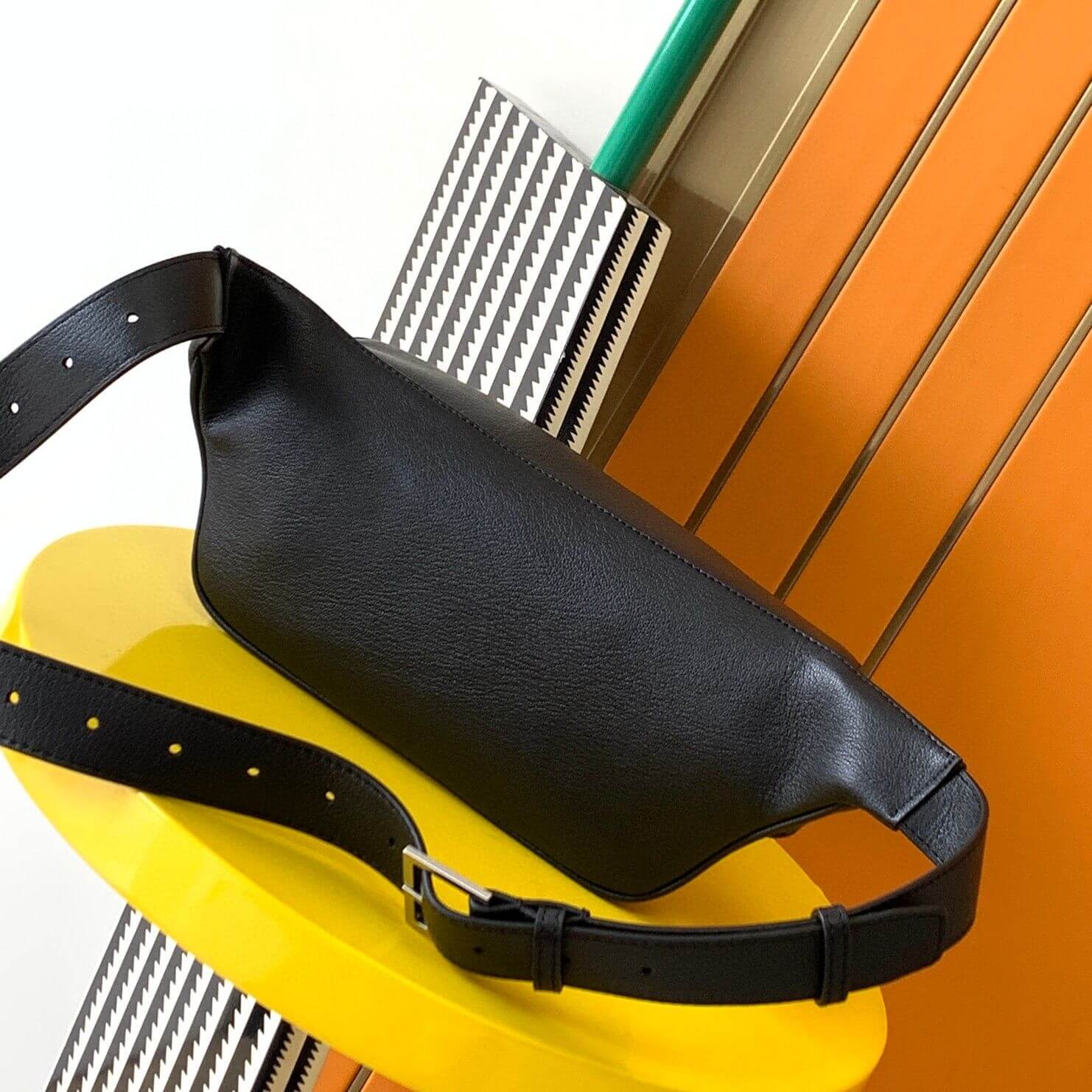 YSL CLASSIC MONOGRAM BELT BAG IN SOFT LAMBSKIN