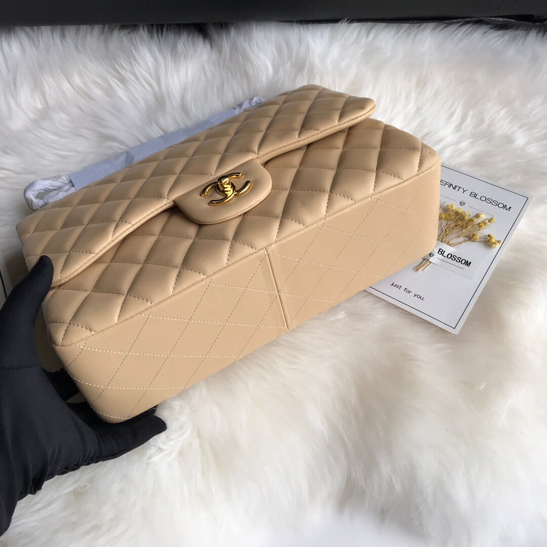Ch*el large classic handbag(high-end grade)