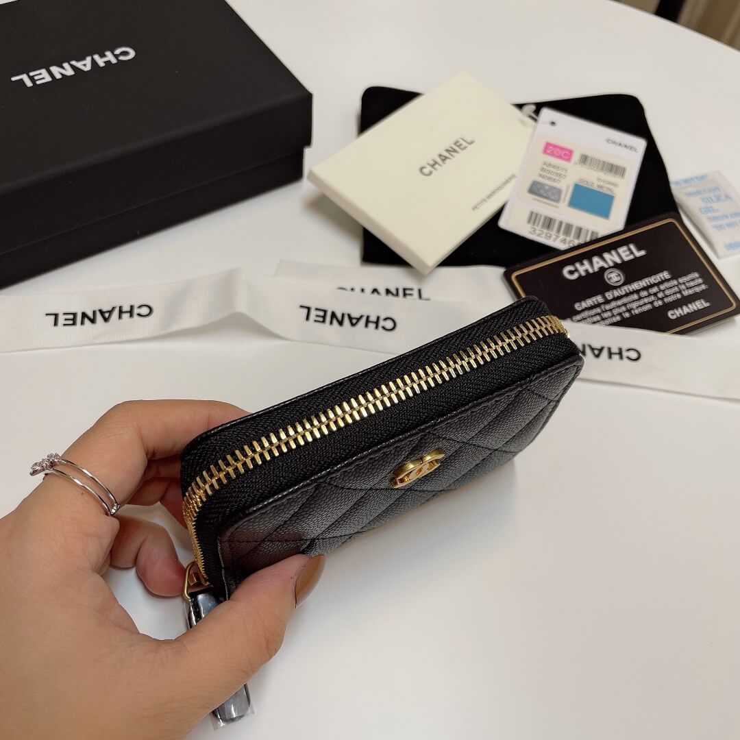 Ch*el classic zipper coin wallet