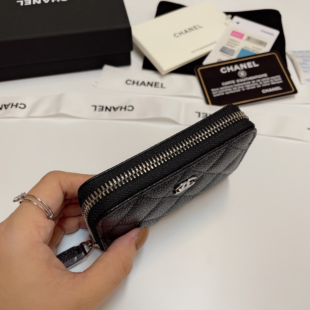 Ch*el classic zipper coin wallet