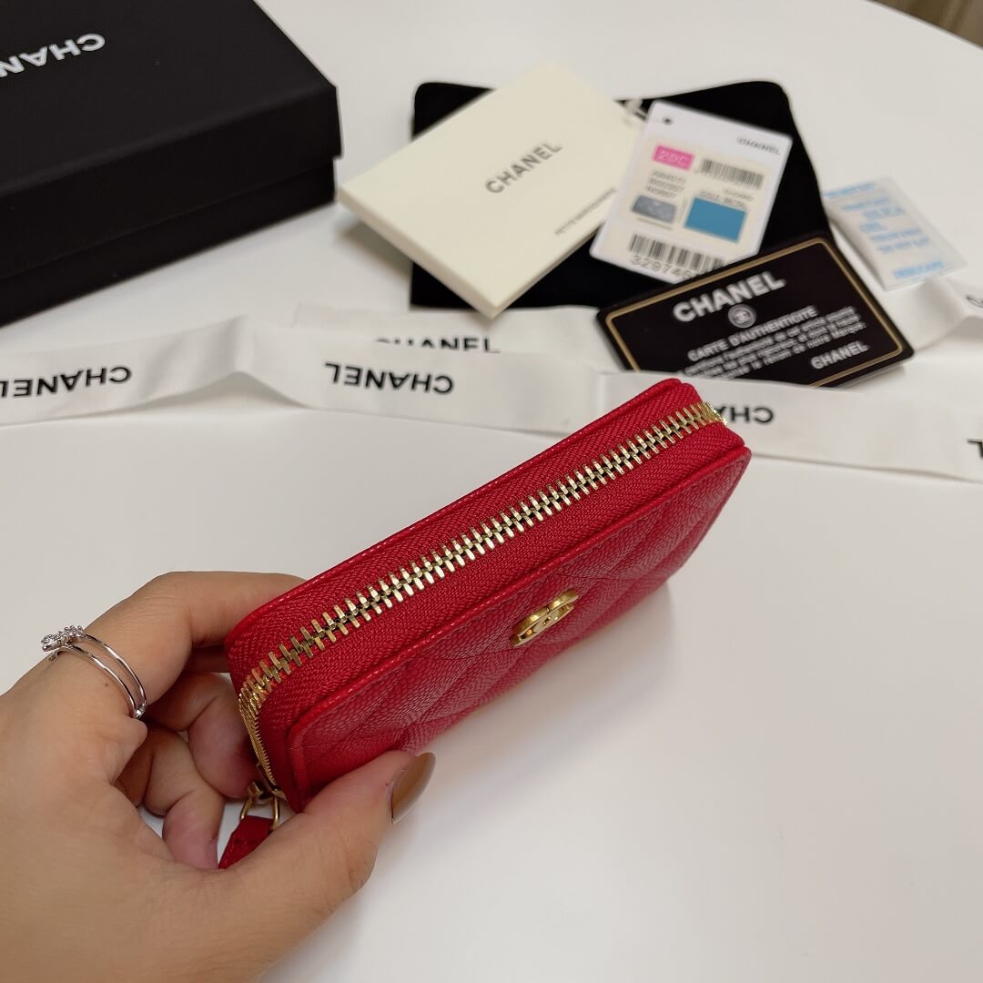 Ch*el classic zipper coin wallet