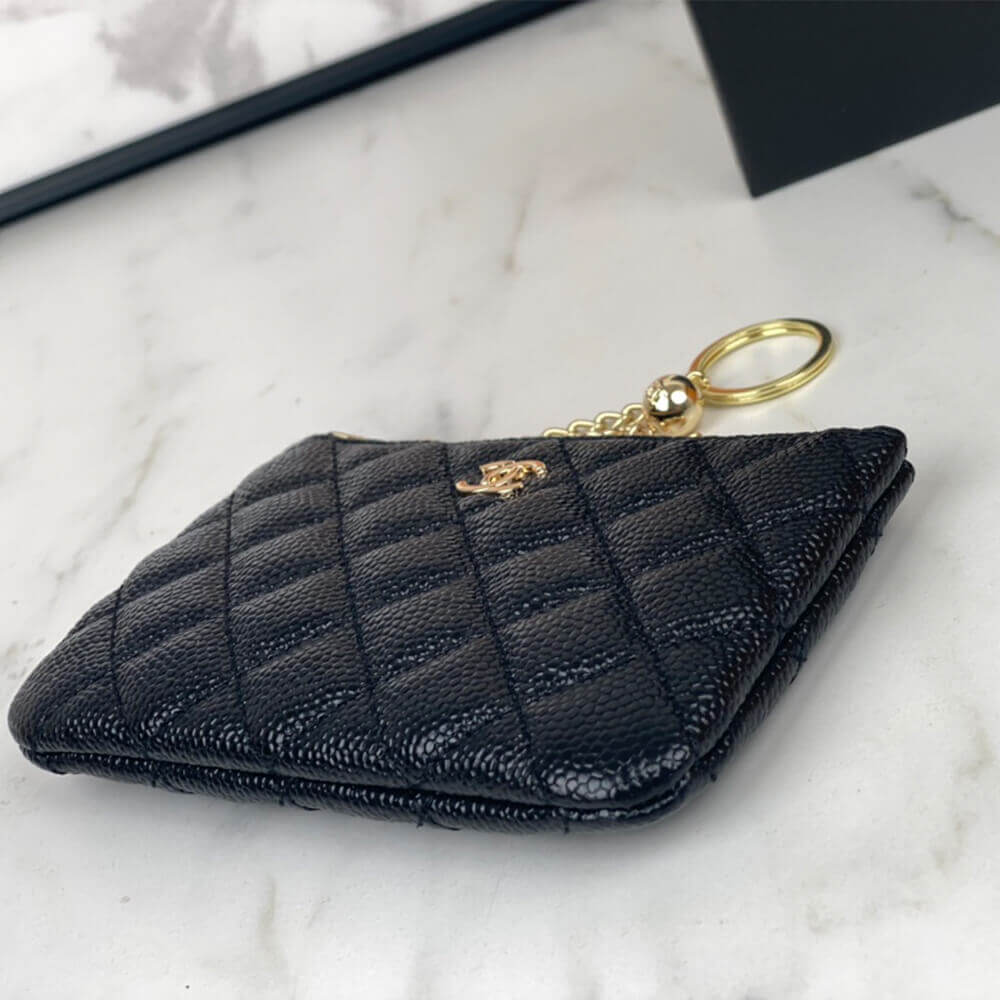 Ch*el classic small zip clutch