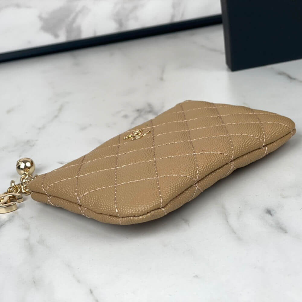 Ch*el classic small zip clutch