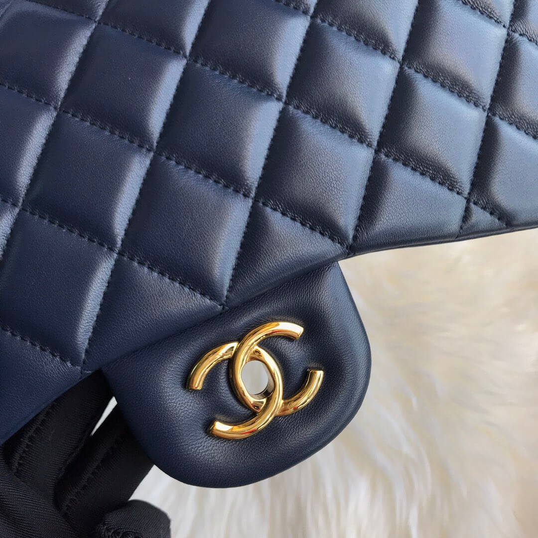 Ch*el large classic handbag(high-end grade)