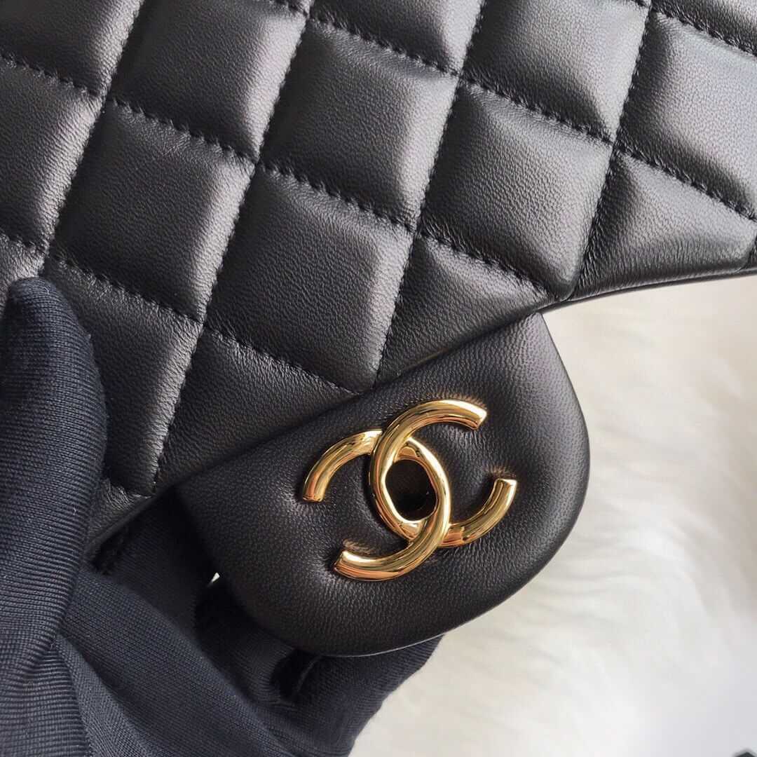 Ch*el large classic handbag(high-end grade)