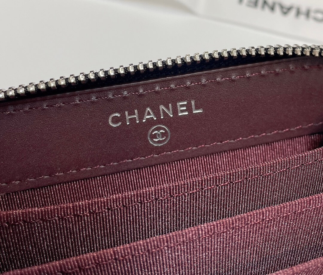 Ch*el classic zipper coin wallet