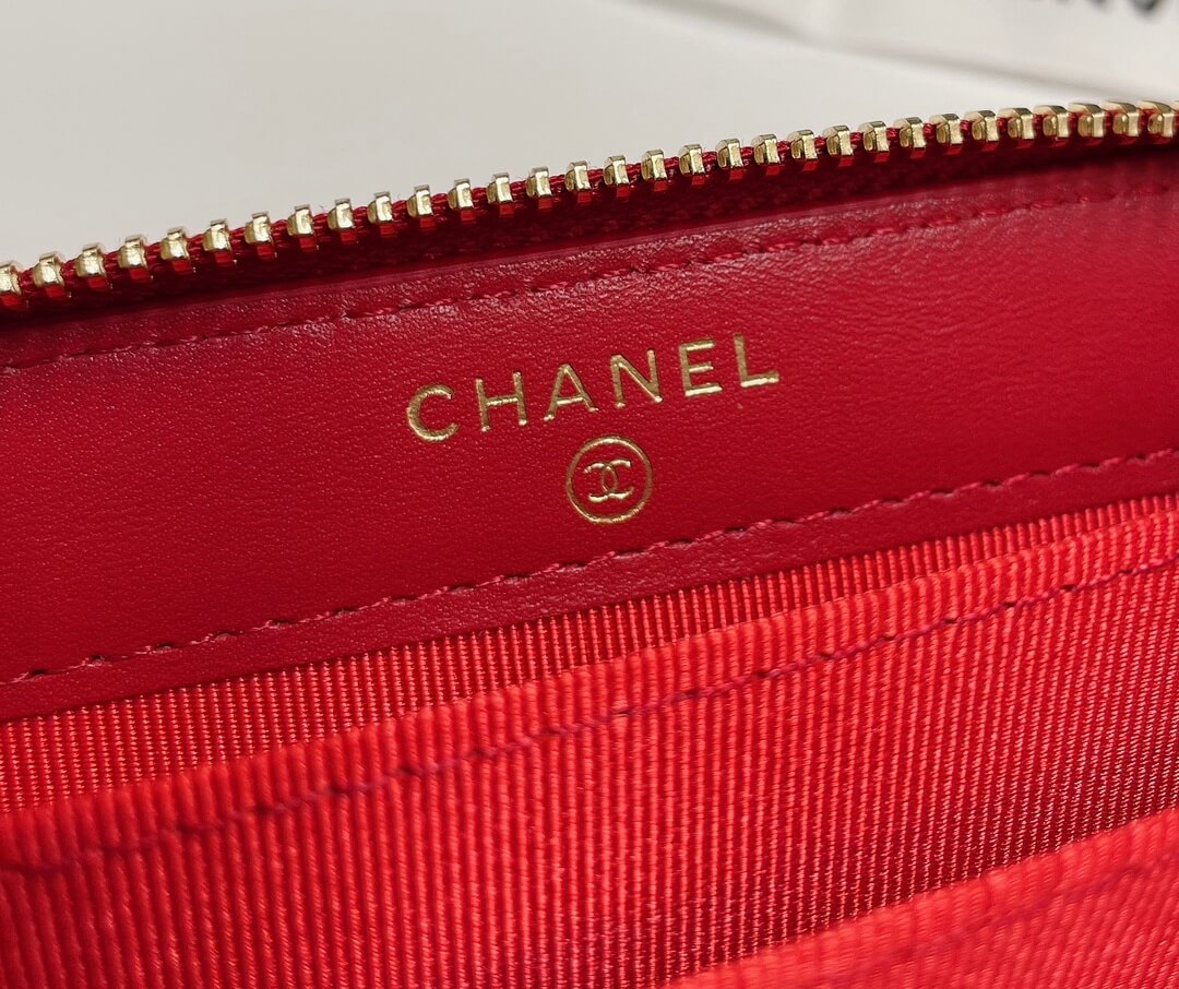 Ch*el classic zipper coin wallet
