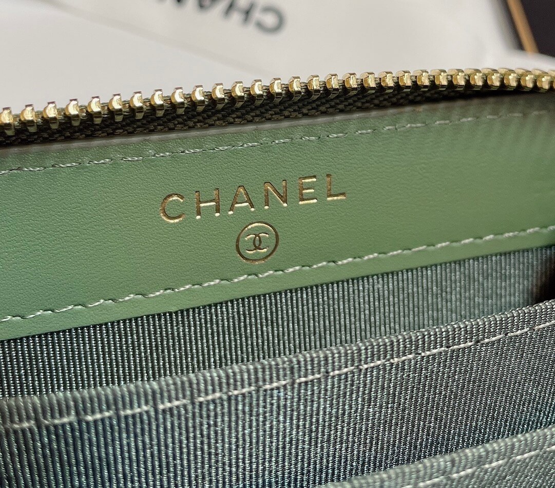 Ch*el classic zipper coin wallet