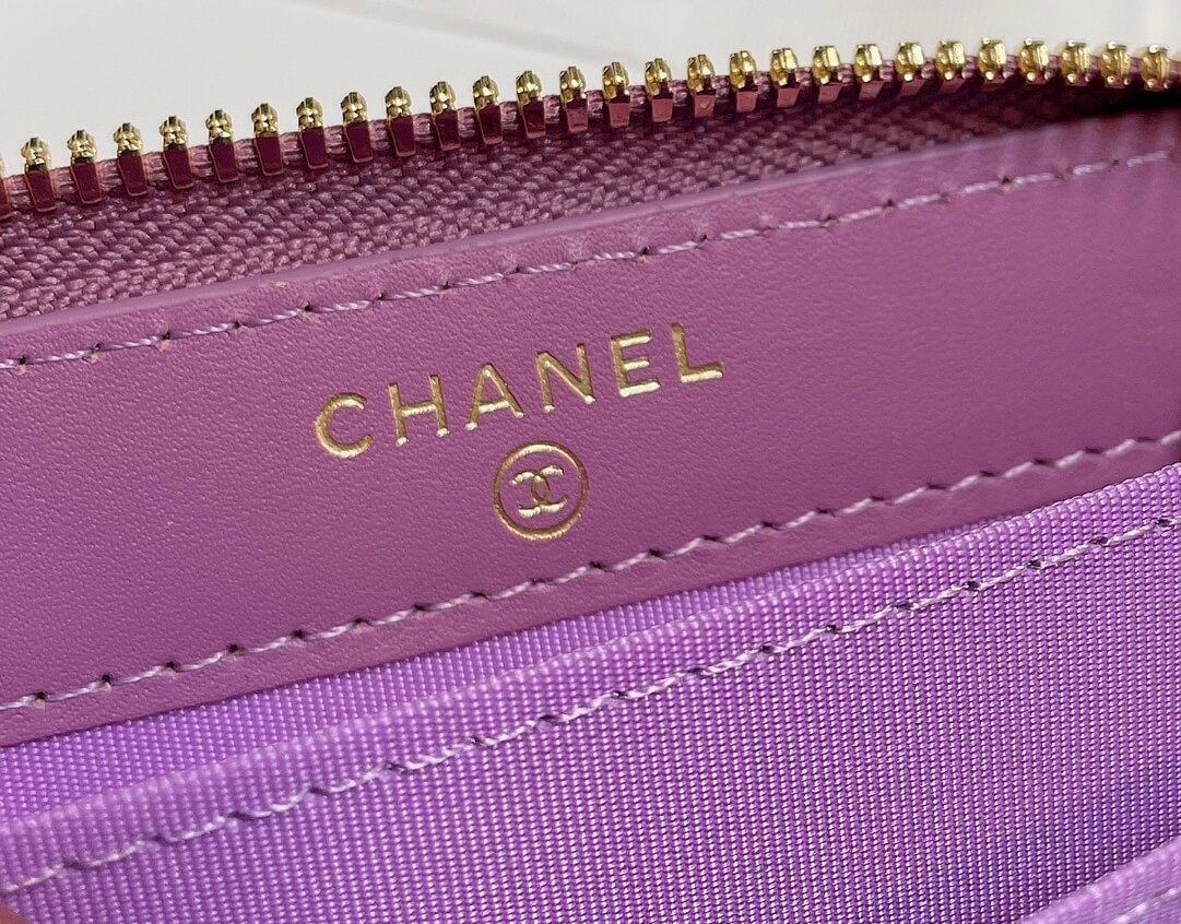 Ch*el classic zipper coin wallet