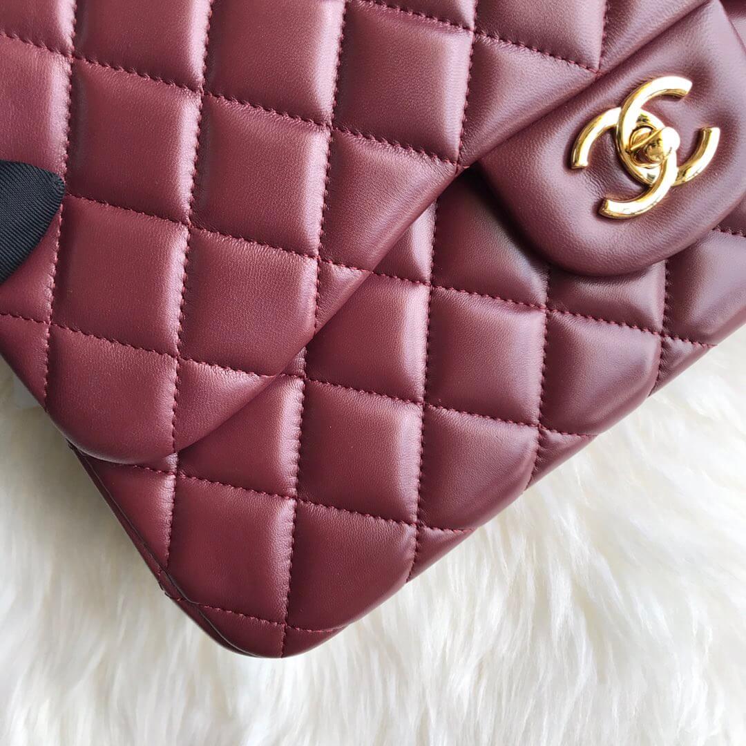 Ch*el large classic handbag(high-end grade)