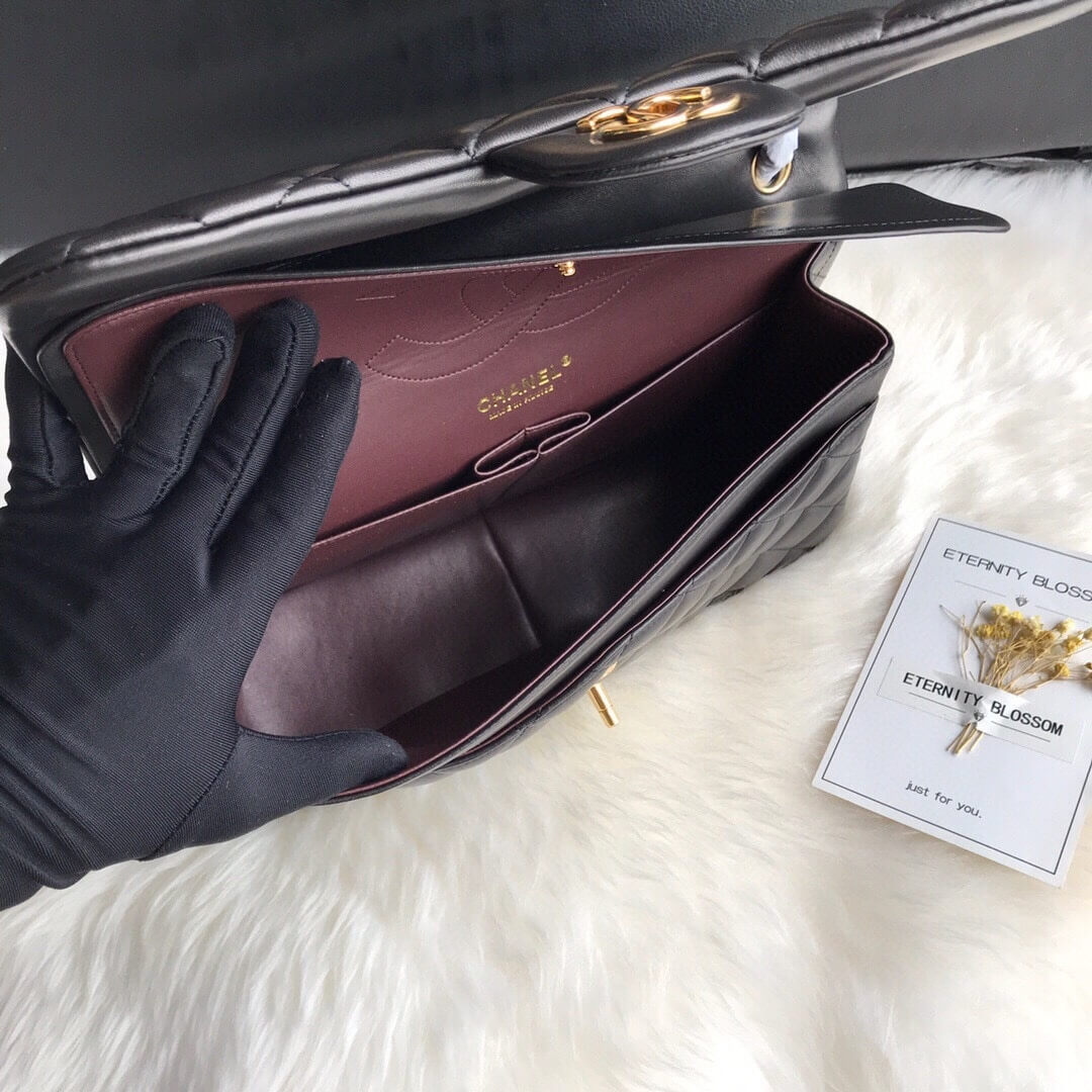 Ch*el large classic handbag(high-end grade)