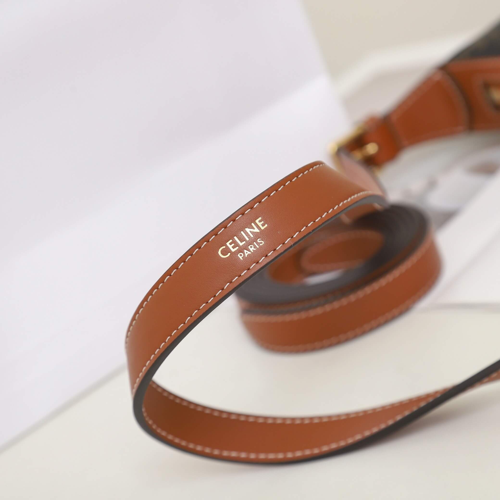 Ce**e heloÏse triomphe logo printed calfskin small bag