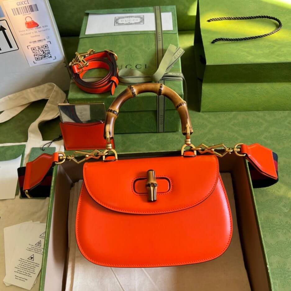 G*u*i bamboo 1947 jumbo gg small top handle bag