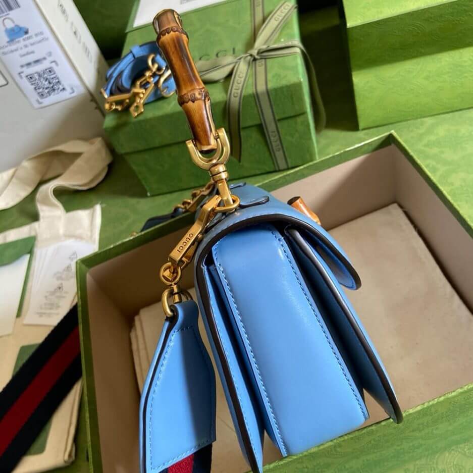 G*u*i bamboo 1947 jumbo gg small top handle bag