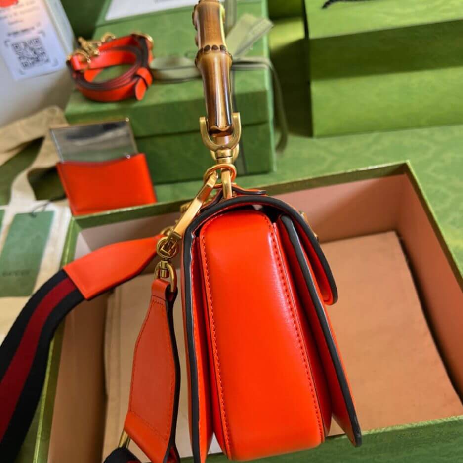G*u*i bamboo 1947 jumbo gg small top handle bag