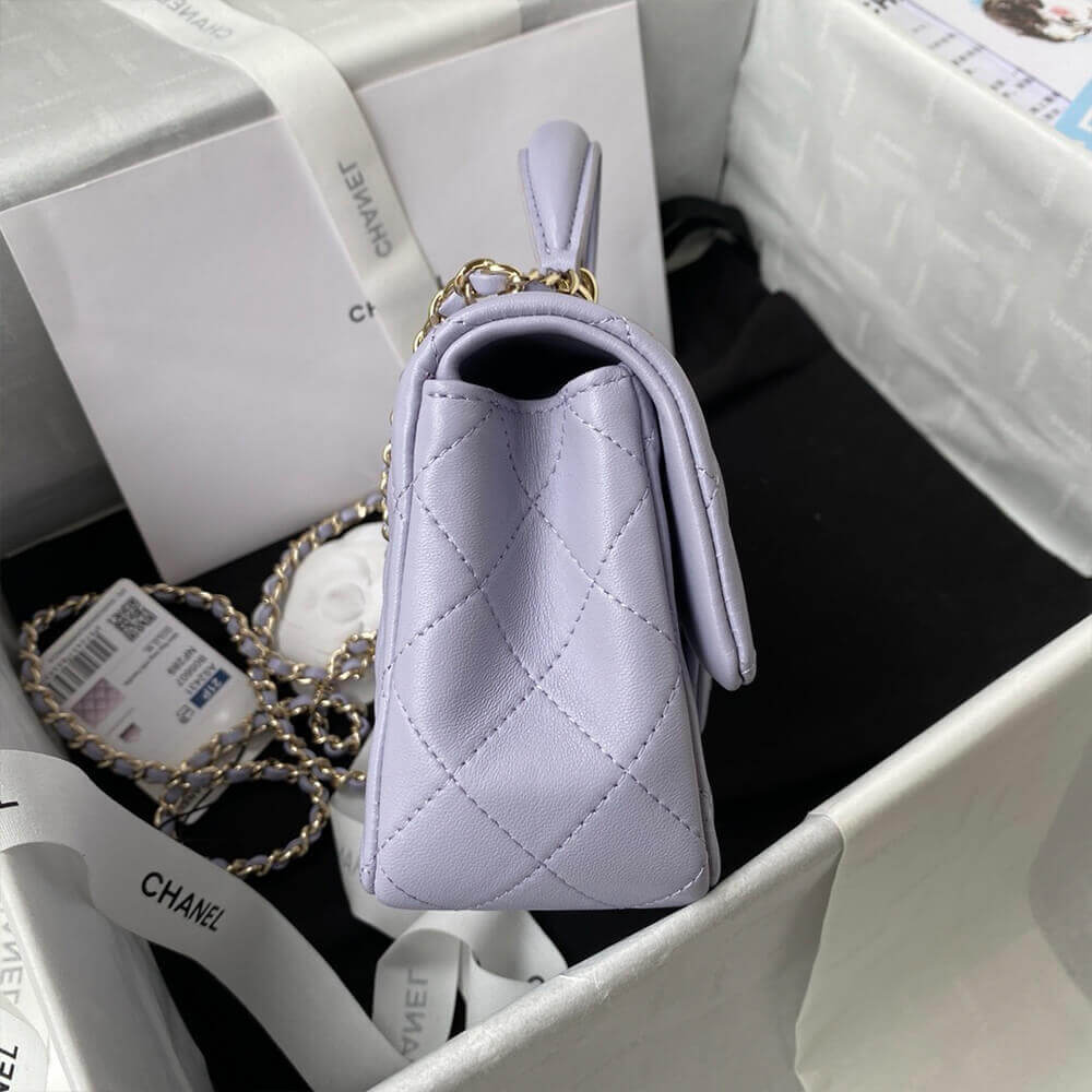 Ch*el mini classic handbag with top handle