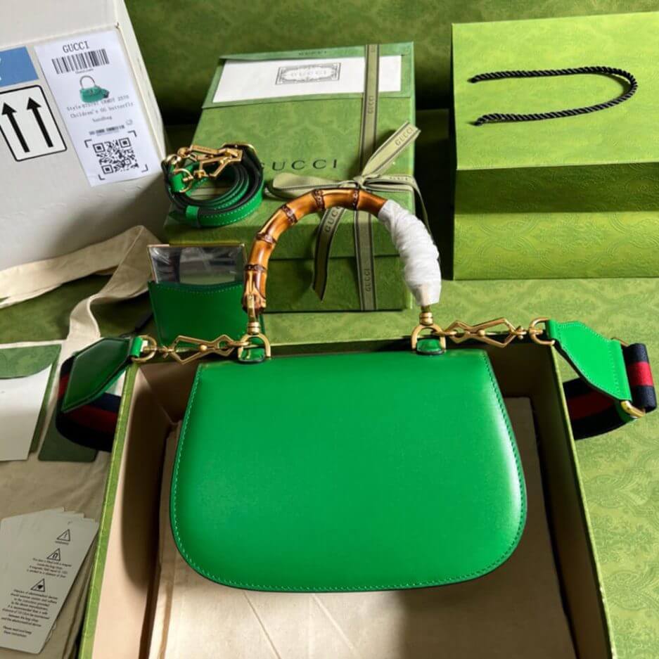 G*u*i bamboo 1947 jumbo gg small top handle bag