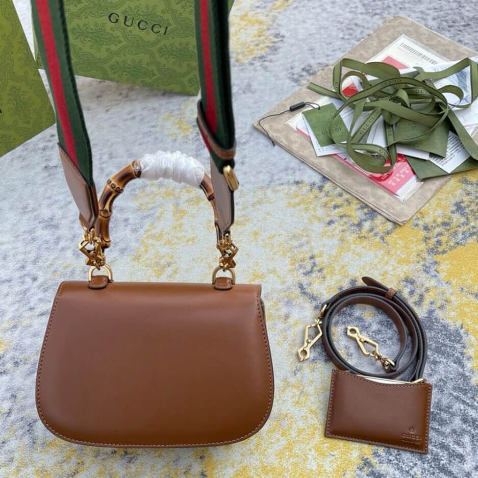 G*u*i bamboo 1947 jumbo gg small top handle bag