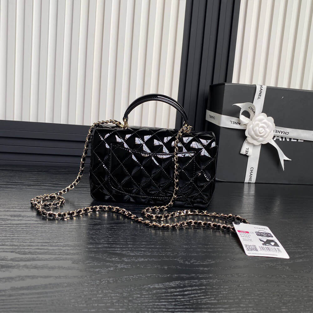 Ch*el mini classic handbag with top handle
