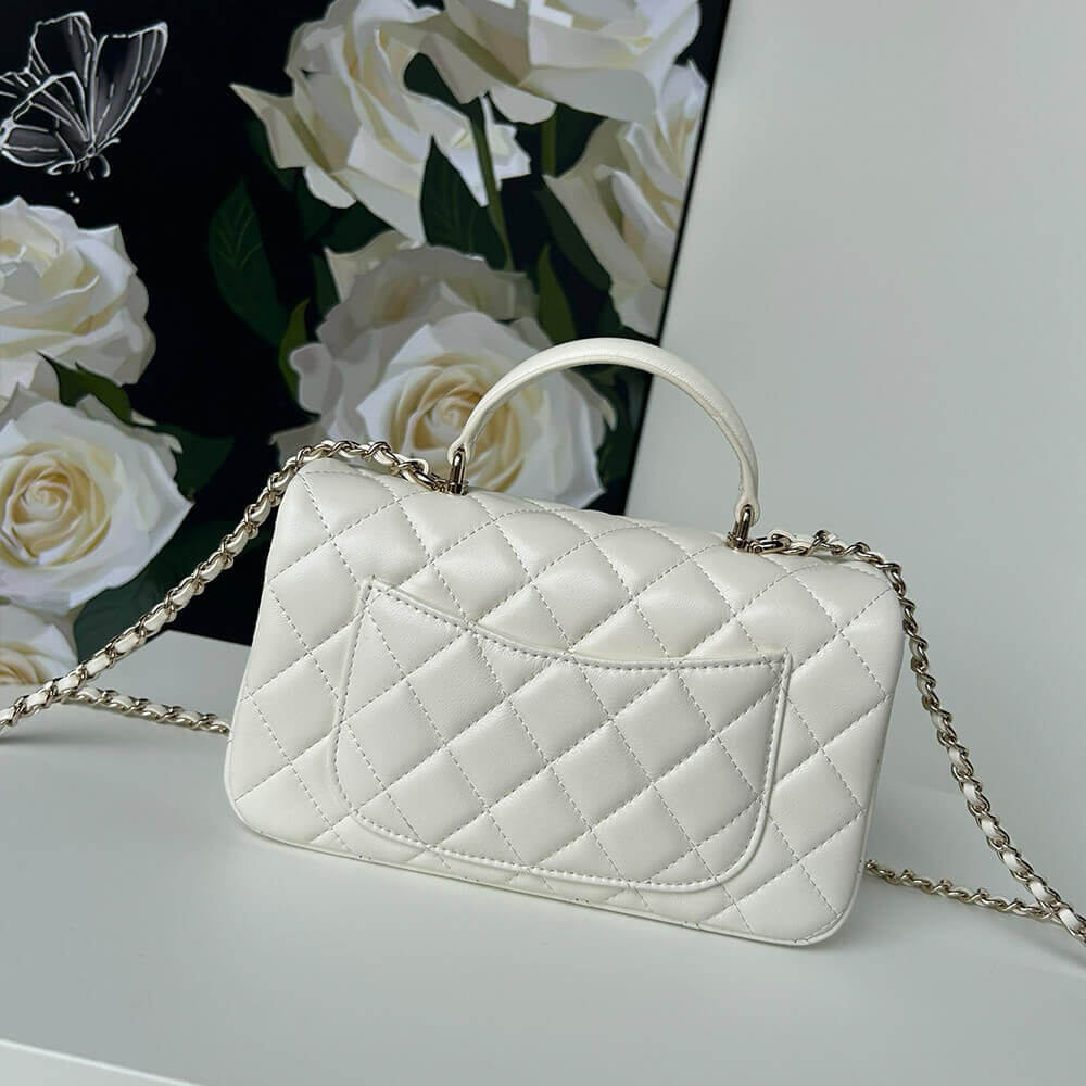 Ch*el mini classic handbag with top handle