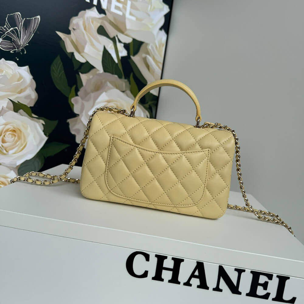 Ch*el mini classic handbag with top handle