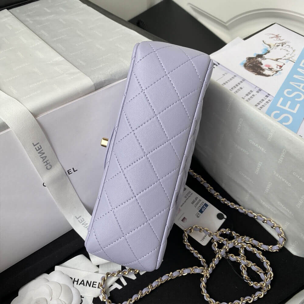 Ch*el mini classic handbag with top handle